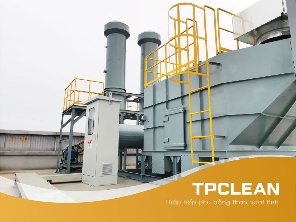 Tháp hấp phụ bằng than hoạt tính - Hấp phụ khí thải 10 Tháp hấp phụ khí thải than hoạt tính